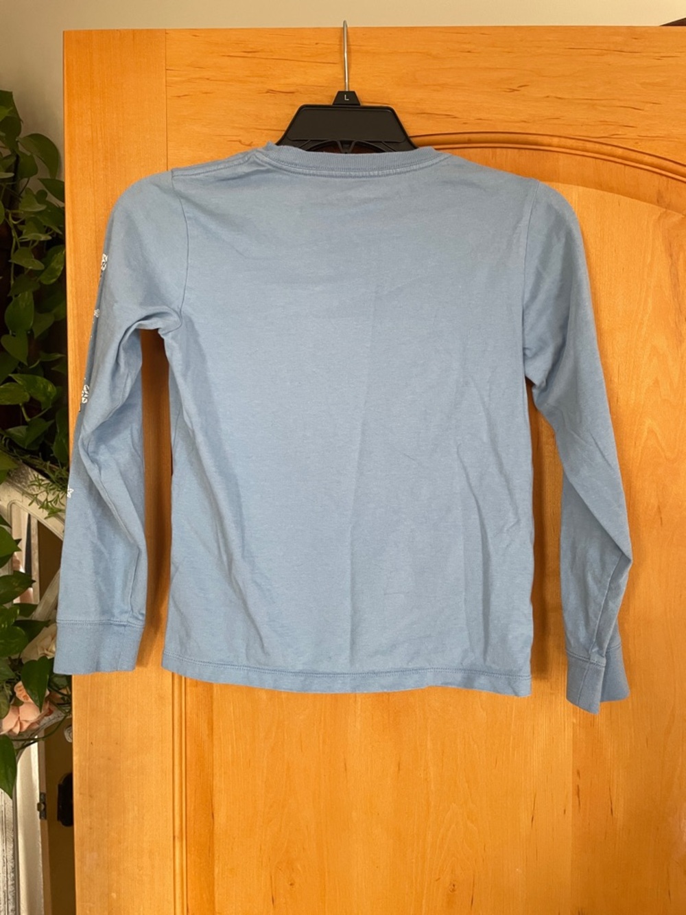 RARE FUZZY Vineyard Vines Light Blue Long-Sleeve Holiday Whale Tee Nutcracker S - Picture 5 of 7